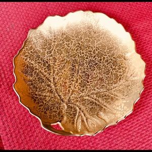 Wheeling Gold Fine China Tea Plate. 22 carat gold.